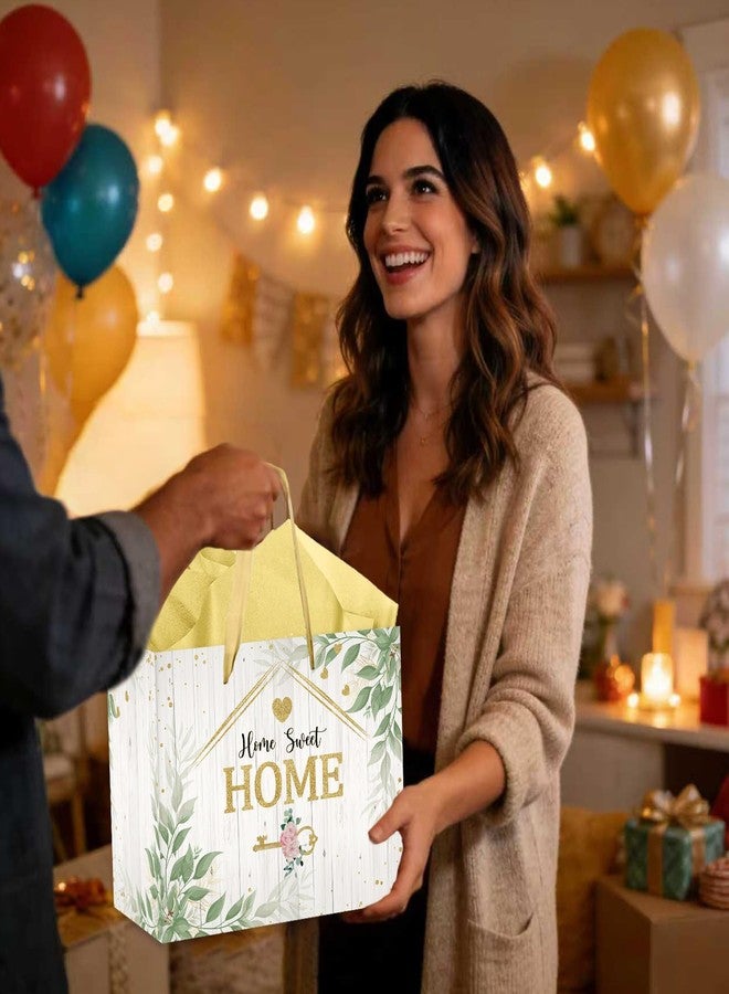 RTMISA House Warming Gift Bag with Tissue Paper and Greeting Card New Home Gifts Wrapping Paper Bag, Housewarming New Apartment Present Wrap Sweet Home Decorations Supplies, Sage Green - Image 5